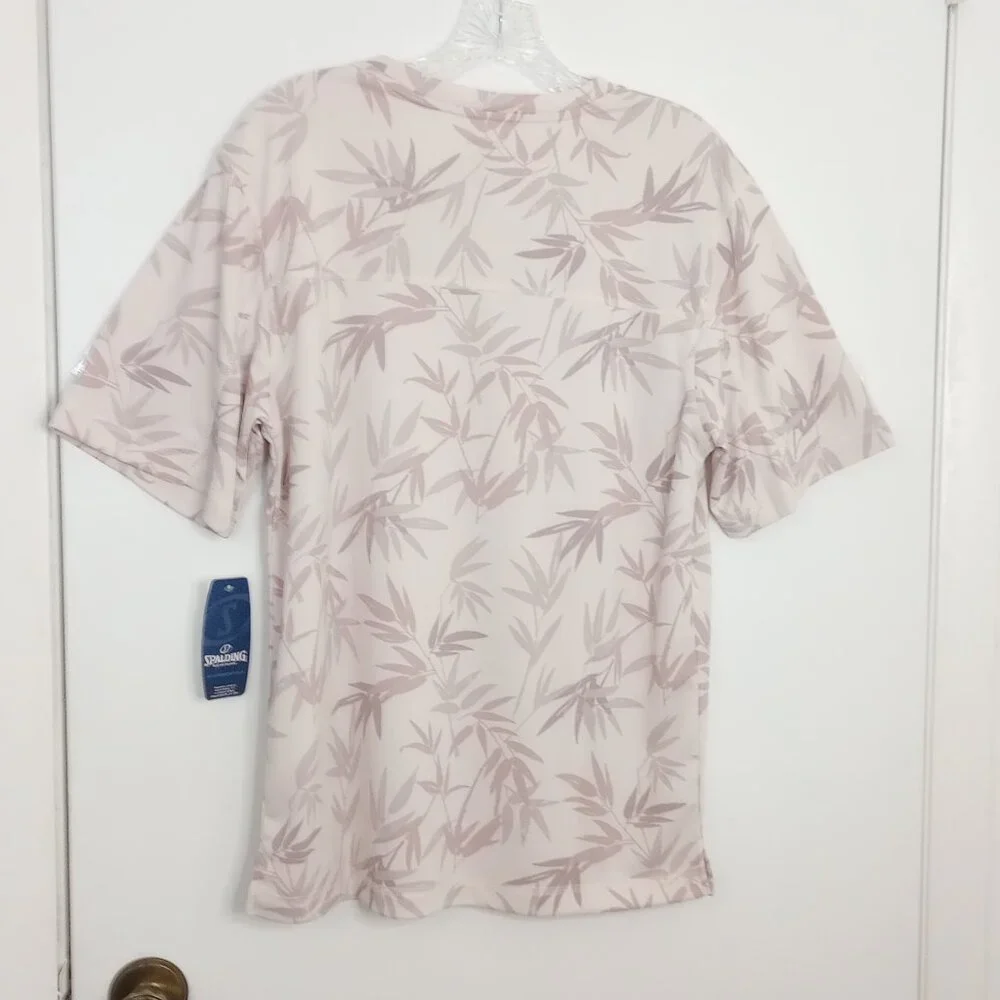 Spalding Men's Lilac Ash Bamboo Mesh Gym Essentials T-Shirt - Picture 7 of 7